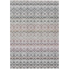 Machine Washable Indoor/Outdoor Chantille ACN2531 Gray 8' x 10' Rug