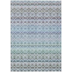 Machine Washable Indoor/Outdoor Chantille ACN2531 Blue 8' x 10' Rug