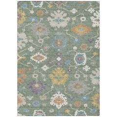 Machine Washable Indoor/Outdoor Chantille ACN2532 Green 8' x 10' Rug