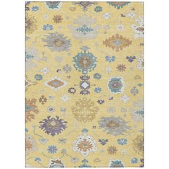 Machine Washable Indoor/Outdoor Chantille ACN2532 Gold 8' x 10' Rug