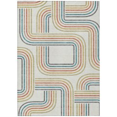 Machine Washable Indoor/Outdoor Chantille ACN2535 Ivory 8' x 10' Rug