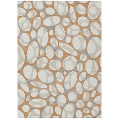 Machine Washable Indoor/Outdoor Chantille ACN2536 Orange 8' x 10' Rug