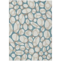 Machine Washable Indoor/Outdoor Chantille ACN2536 Teal 8' x 10' Rug