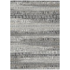 Machine Washable Indoor/Outdoor Chantille ACN2540 Gray 8' x 10' Rug