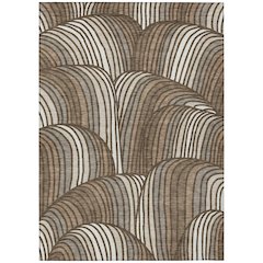 Machine Washable Indoor/Outdoor Chantille ACN2546 Brown 8' x 10' Rug