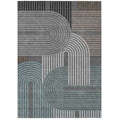 Machine Washable Indoor/Outdoor Chantille ACN2549 Gray 8' x 10' Rug