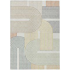 Machine Washable Indoor/Outdoor Chantille ACN2549 Ivory 8' x 10' Rug