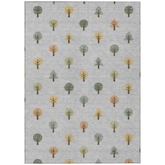 Machine Washable Indoor/Outdoor Chantille ACN2550 Gray 8' x 10' Rug