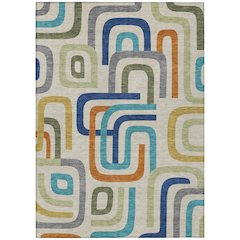 Machine Washable Indoor/Outdoor Chantille ACN2551 Brown 8' x 10' Rug