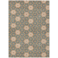 Machine Washable Indoor/Outdoor Chantille ACN2559 Orange 8' x 10' Rug