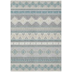 Machine Washable Indoor/Outdoor Chantille ACN2561 Gray 8' x 10' Rug