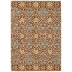 Machine Washable Indoor/Outdoor Chantille ACN2566 Orange 8' x 10' Rug
