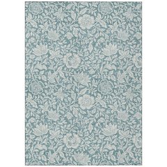 Machine Washable Indoor/Outdoor Chantille ACN2572 Teal 8' x 10' Rug