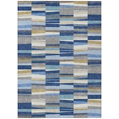 Machine Washable Indoor/Outdoor Chantille ACN2575 Blue 8' x 10' Rug
