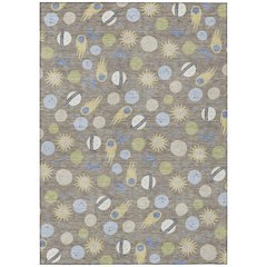 Machine Washable Indoor/Outdoor Chantille ACN2581 Brown 8' x 10' Rug
