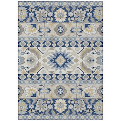 Machine Washable Indoor/Outdoor Chantille ACN2583 Blue 8' x 10' Rug