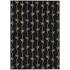 Machine Washable Indoor/Outdoor Chantille ACN2593 Black 8' x 10' Rug
