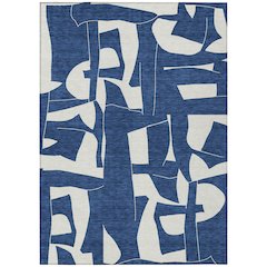 Machine Washable Indoor/Outdoor Chantille ACN2604 Blue 8' x 10' Rug