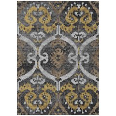 Machine Washable Indoor/Outdoor Chantille ACN2614 Black 8' x 10' Rug