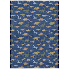 Machine Washable Indoor/Outdoor Chantille ACN2622 Blue 8' x 10' Rug
