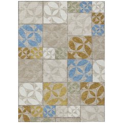 Machine Washable Indoor/Outdoor Chantille ACN2626 Brown 8' x 10' Rug