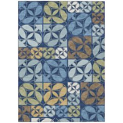 Machine Washable Indoor/Outdoor Chantille ACN2626 Blue 8' x 10' Rug