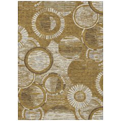 Machine Washable Indoor/Outdoor Chantille ACN2633 Gold 8' x 10' Rug