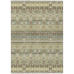 Machine Washable Indoor/Outdoor Chantille ACN2635 Green 8' x 10' Rug