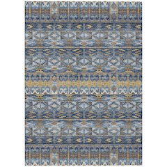 Machine Washable Indoor/Outdoor Chantille ACN2635 Blue 8' x 10' Rug