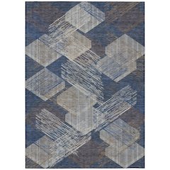 Machine Washable Indoor/Outdoor Chantille ACN2637 Blue 8' x 10' Rug