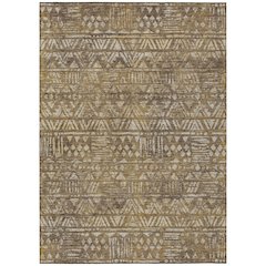Machine Washable Indoor/Outdoor Chantille ACN2645 Brown 8' x 10' Rug