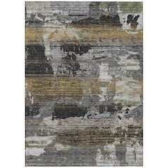 Machine Washable Indoor/Outdoor Chantille ACN2646 Black 8' x 10' Rug