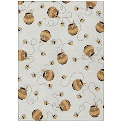 Machine Washable Indoor/Outdoor Chantille ACN2650 Ivory 8' x 10' Rug