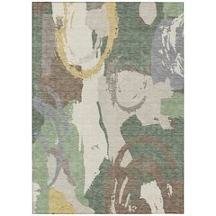 Machine Washable Indoor/Outdoor Chantille ACN2652 Green 8' x 10' Rug