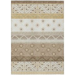 Machine Washable Indoor/Outdoor Chantille ACN2662 Brown 8' x 10' Rug