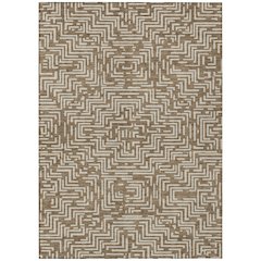 Machine Washable Indoor/Outdoor Chantille ACN2664 Brown 8' x 10' Rug