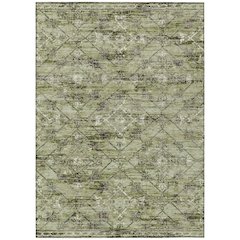 Machine Washable Indoor/Outdoor Chantille ACN2665 Green 8' x 10' Rug