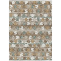 Machine Washable Indoor/Outdoor Chantille ACN2673 Brown 8' x 10' Rug