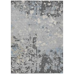 Machine Washable Indoor/Outdoor Chantille ACN2679 Gray 8' x 10' Rug