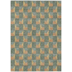 Machine Washable Indoor/Outdoor Chantille ACN2680 Green 8' x 10' Rug