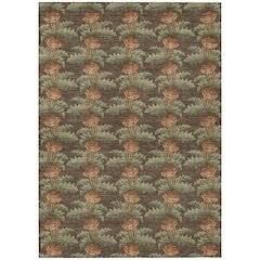 Machine Washable Indoor/Outdoor Chantille ACN2684 Brown 8' x 10' Rug