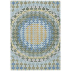 Machine Washable Indoor/Outdoor Chantille ACN2685 Blue 8' x 10' Rug