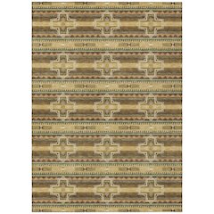 Machine Washable Indoor/Outdoor Chantille ACN2688 Gold 8' x 10' Rug