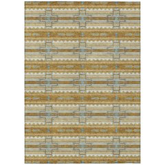 Machine Washable Indoor/Outdoor Chantille ACN2688 Gold 8' x 10' Rug