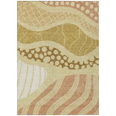 Machine Washable Indoor/Outdoor Chantille ACN2689 Gold 8' x 10' Rug