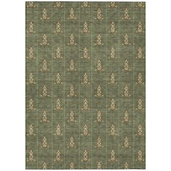 Machine Washable Indoor/Outdoor Chantille ACN2691 Green 8' x 10' Rug