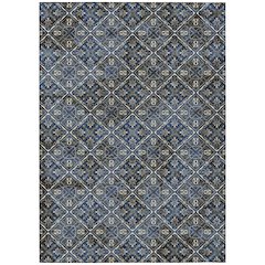 Machine Washable Indoor/Outdoor Chantille ACN2692 Blue 8' x 10' Rug