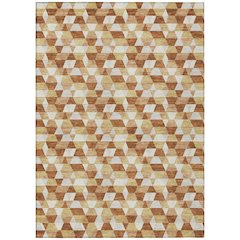 Machine Washable Indoor/Outdoor Chantille ACN2694 Orange 8' x 10' Rug