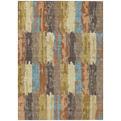Machine Washable Indoor/Outdoor Chantille ACN2697 Orange 8' x 10' Rug