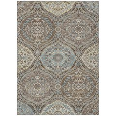 Machine Washable Indoor/Outdoor Chantille ACN2698 Brown 8' x 10' Rug